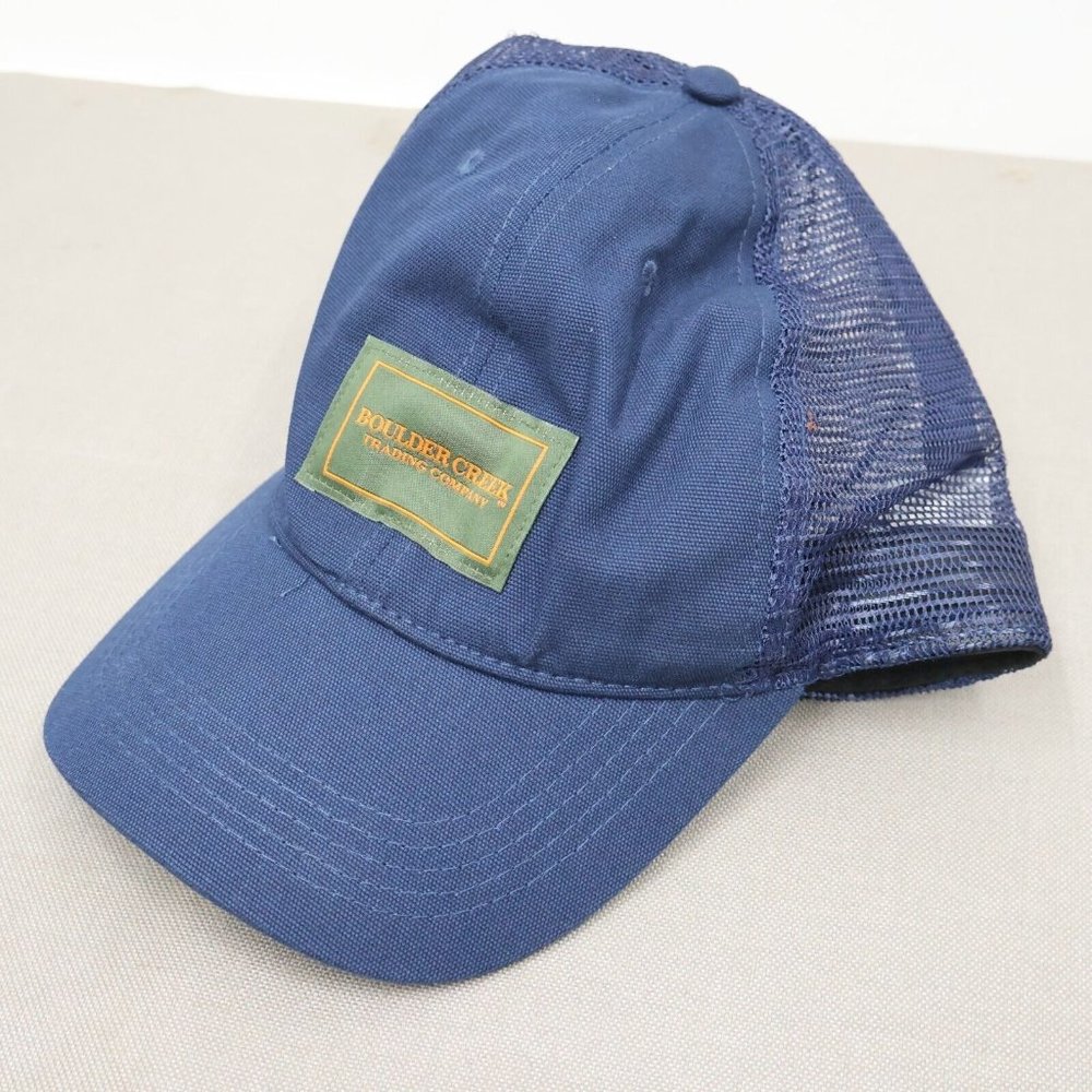 2/$20 BOULDER CREEK TRADING COMPANY Trucker Hat Baseball Cap Snapback Mesh Back